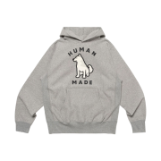 Human Made Worksout 20th Anniversary Jindo Dog Heavy Weight Hoodie Grey