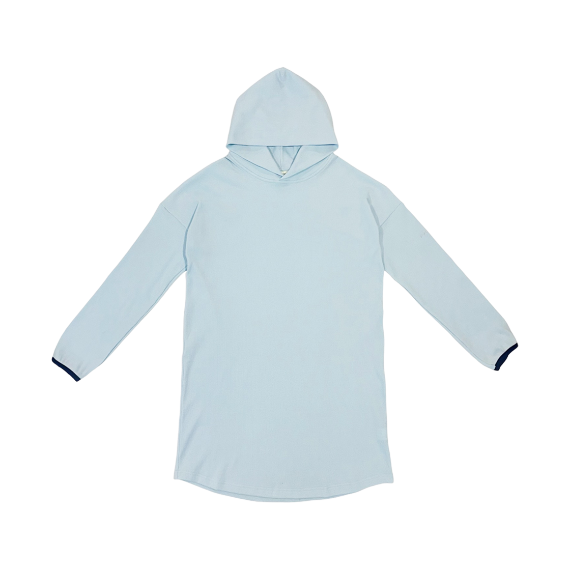 - (W) Jichoi Ribbed Hoodie Pale Blue