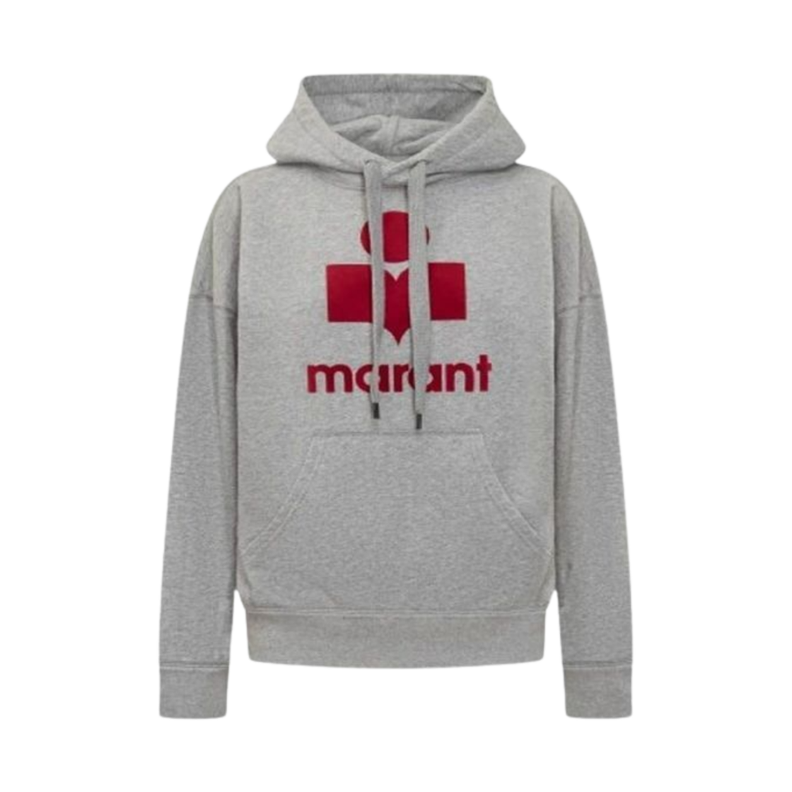 (W) 이자벨 마랑 만셀 오버사이즈 후드 스웨트셔츠 그레이 레드 - 25SS((W) Isabel Marant Mansel Oversized Hoodie Sweatshirt Grey Red - 25SS) - 1