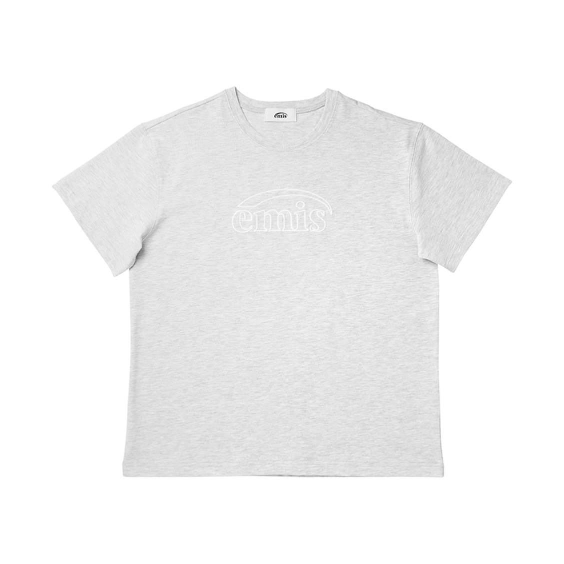 이미스 체인 스티치 티셔츠 멜란지 그레이(Emis Chain Stitch T-Shirt Melange Gray) - 1