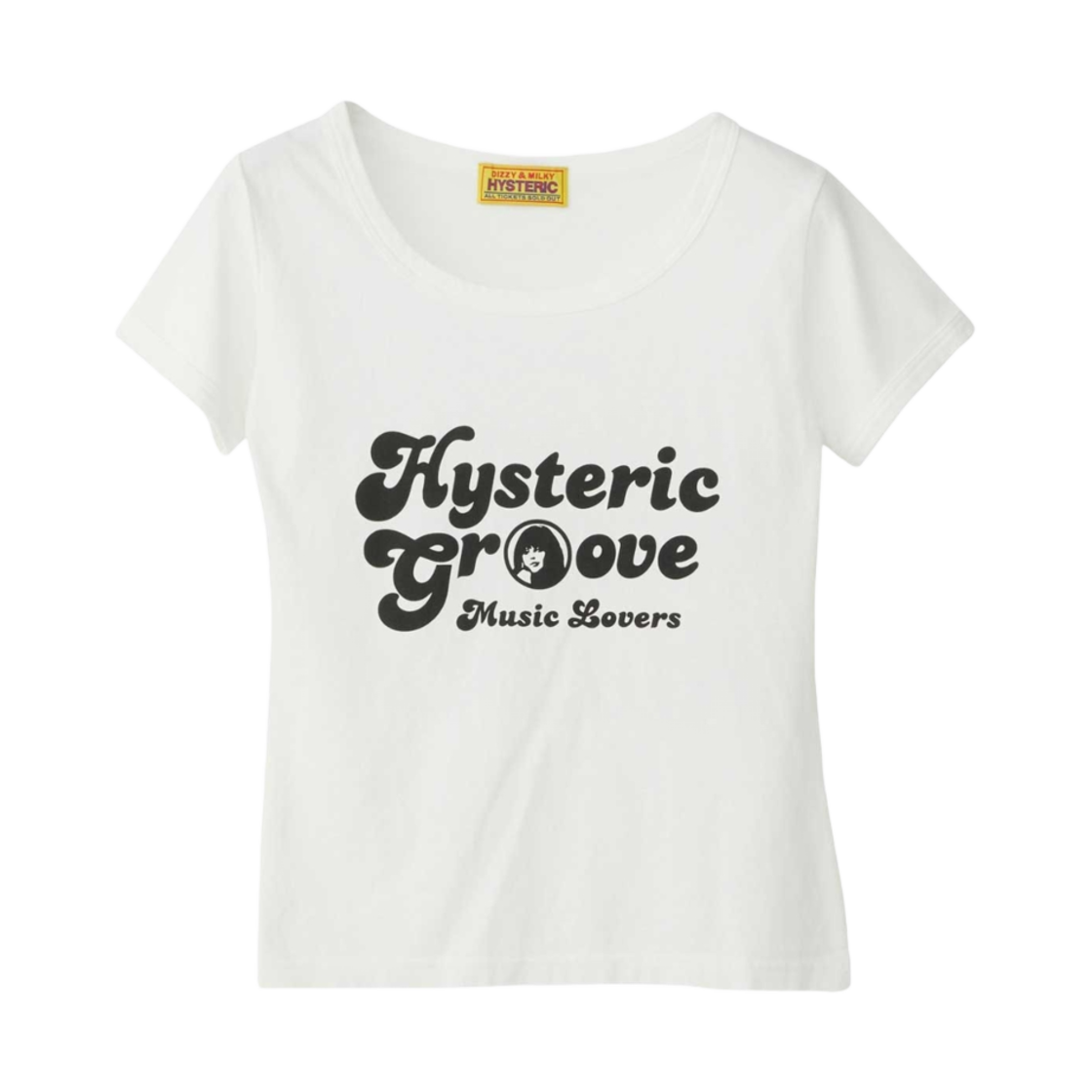 Hysteric Groove Music Lovers Tシャツ HYSTERIC GLAMOUR - MUSIC LOVERS チビTシャツ / ブラック | Tempt