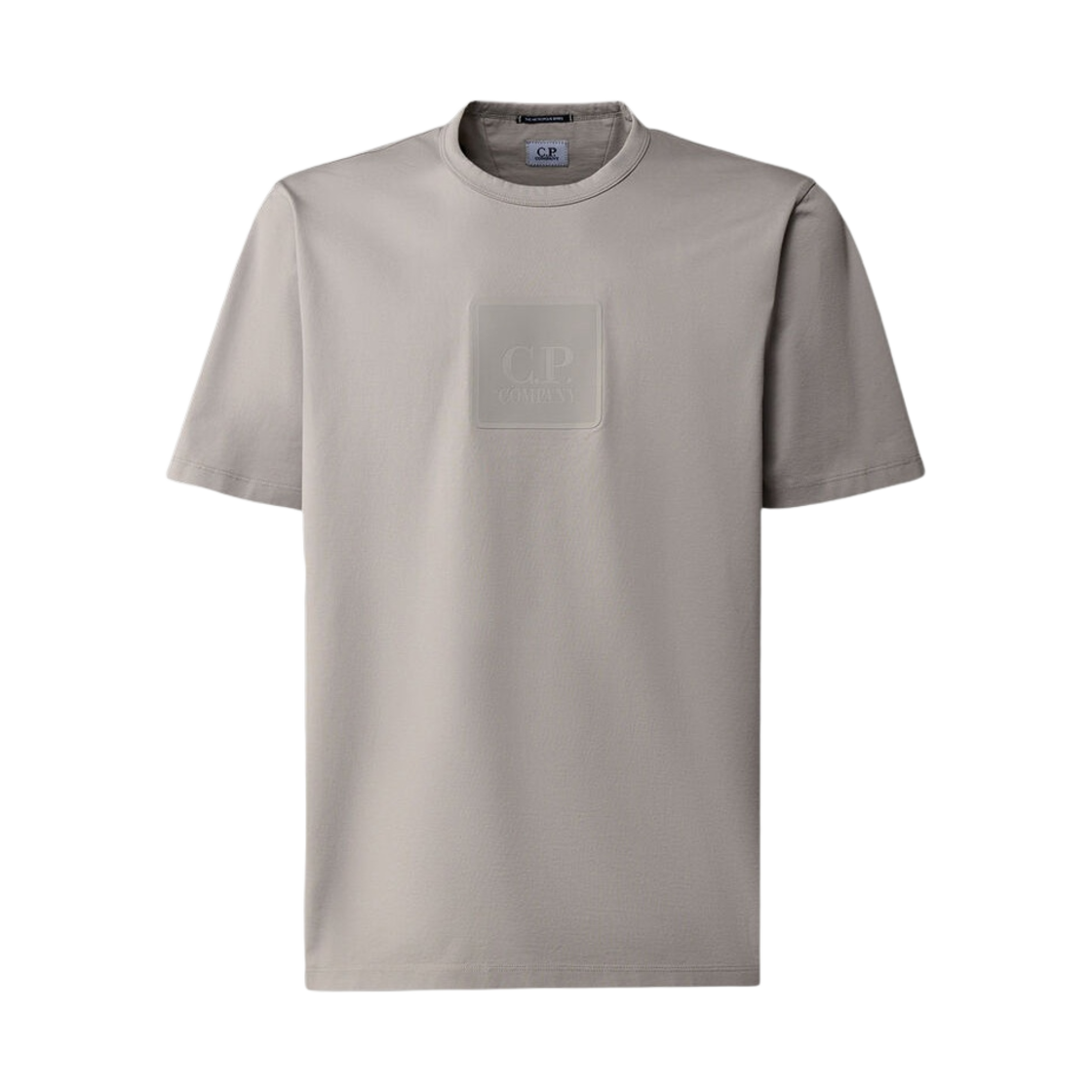 16CLTS197A006370W913 C.P. Company Metropolis Series Mercerized Jersey Logo Badge T-Shirt Drizzle Grey - 24SS
