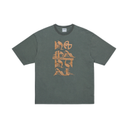 NOMANUAL Black Letter T-Shirt Khaki