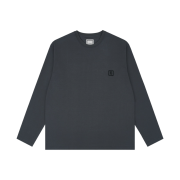 Wooyoungmi Cotton Back Logo Long Sleeve T-shirt Grey - 23SS
