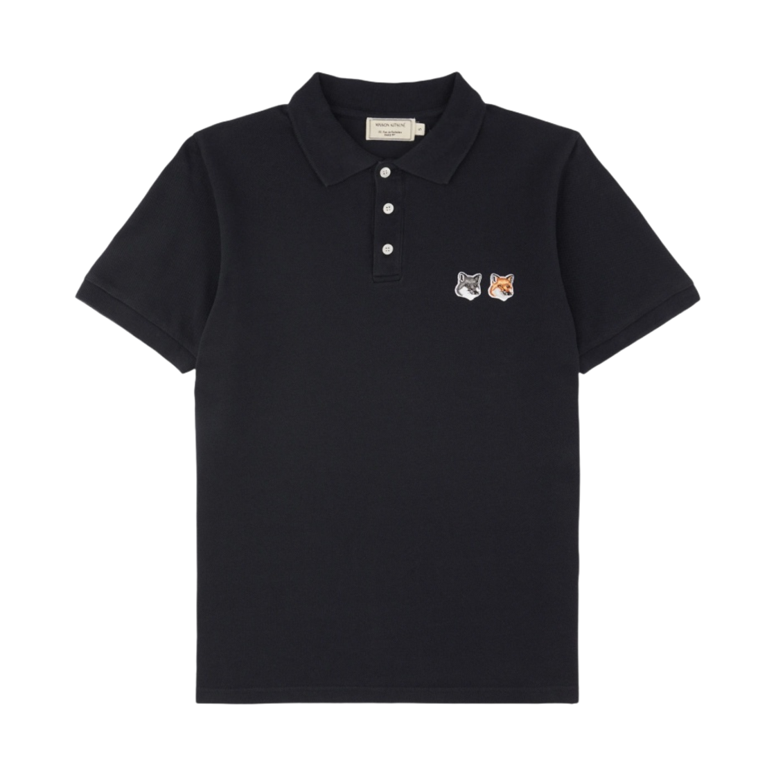 메종 키츠네 더블 폭스 헤드 패치 폴로 앤트러사이트(Maison Kitsune Double Fox Head Patch Polo Anthracite) - 1