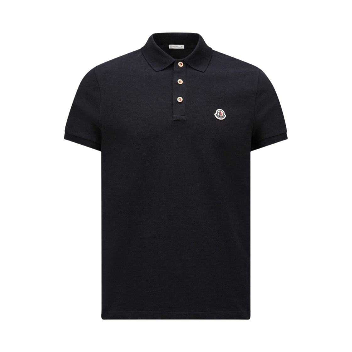 몽클레르 로고 패치 코튼 폴로 셔츠 다크 블루 - 25SS(Moncler Logo Patch Cotton Polo Shirt Dark Blue - 25SS)