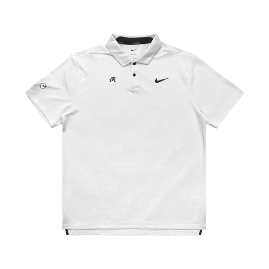 말본 골프 x 나이키 드라이핏 베이퍼 텍스처 폴로 화이트(Malbon Golf x Nike Dri-Fit Vapor Texture Polo White)