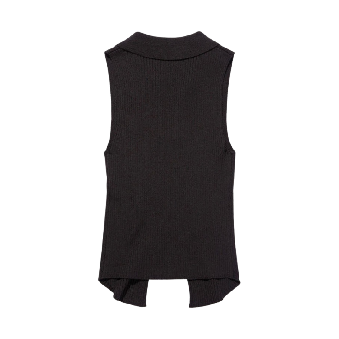 (W) 미스치프 니티드 투톤 슬리브리스 블랙((W) Mischief Knitted Two Tone Sleeveless Black) - 2