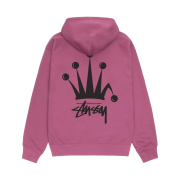 Stussy Regal Crown Zip Hoodie Berry