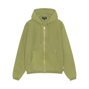 Stussy Waffle Lined Zip Hoodie Green