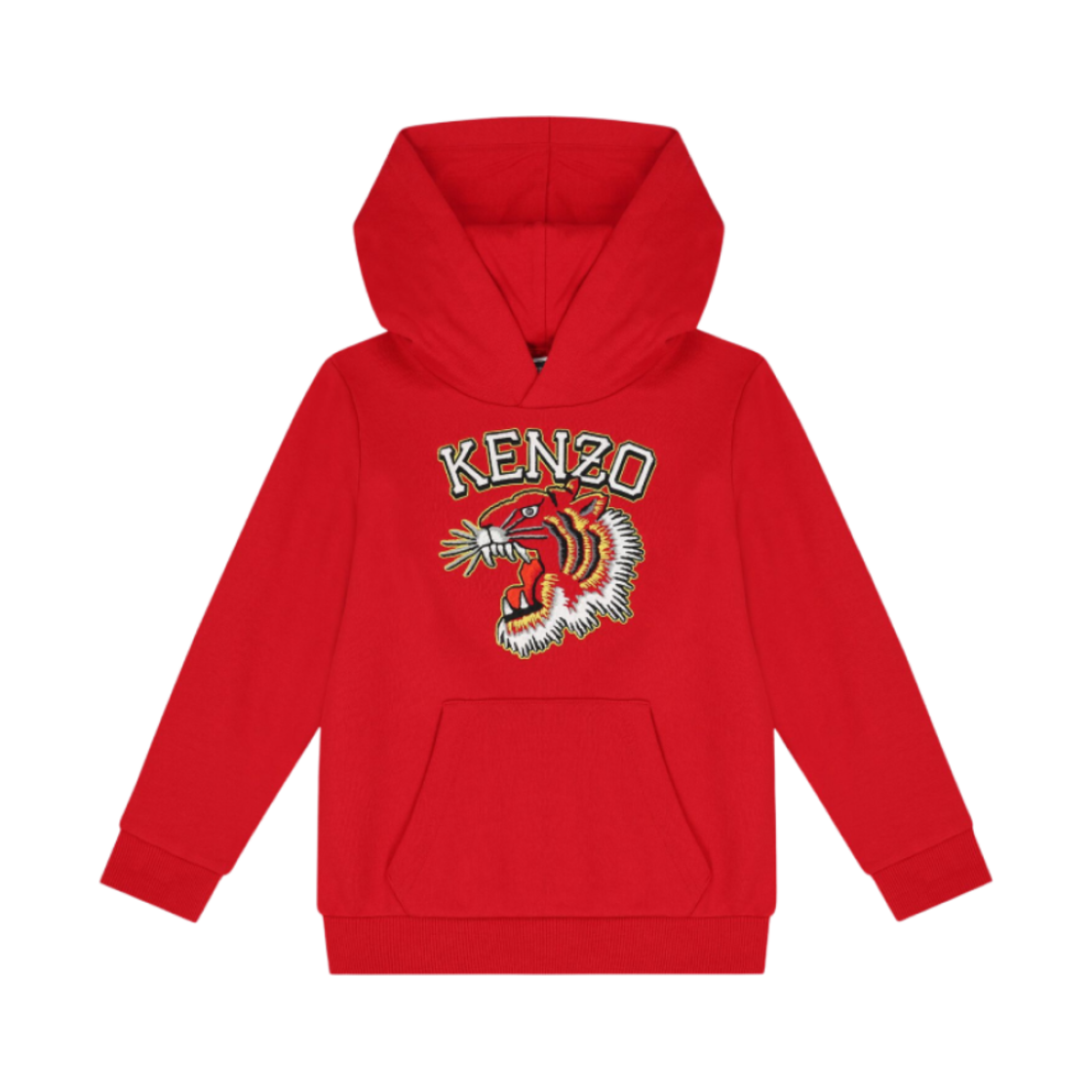 (키즈) 겐조 타이거 로고 후드 레드((Kids) Kenzo Tiger Logo Hoodie Red)