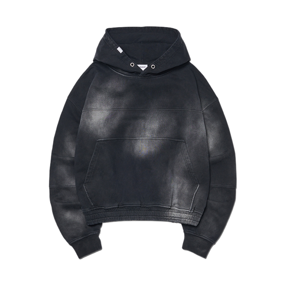 노매뉴얼 스테인 워시드 후디 워시드 블랙