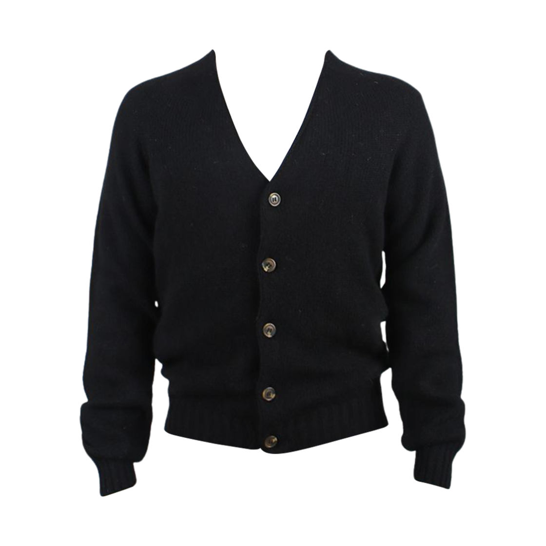 M4824/3V Harley of Scotland Shaggy Dog Wool Cardigan Black