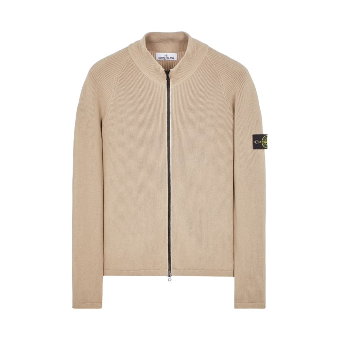 스톤 아일랜드 526D8 립드 소프트 코튼 가디건 니트 도브 그레이 - 23SS(Stone Island 526D8 Ribbed Soft Cotton Cardigan Knit Dove Grey - 23SS) - 1