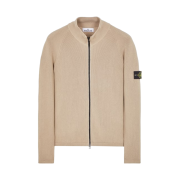 Stone Island 526D8 Ribbed Soft Cotton Cardigan Knit Dove Grey - 23SS
