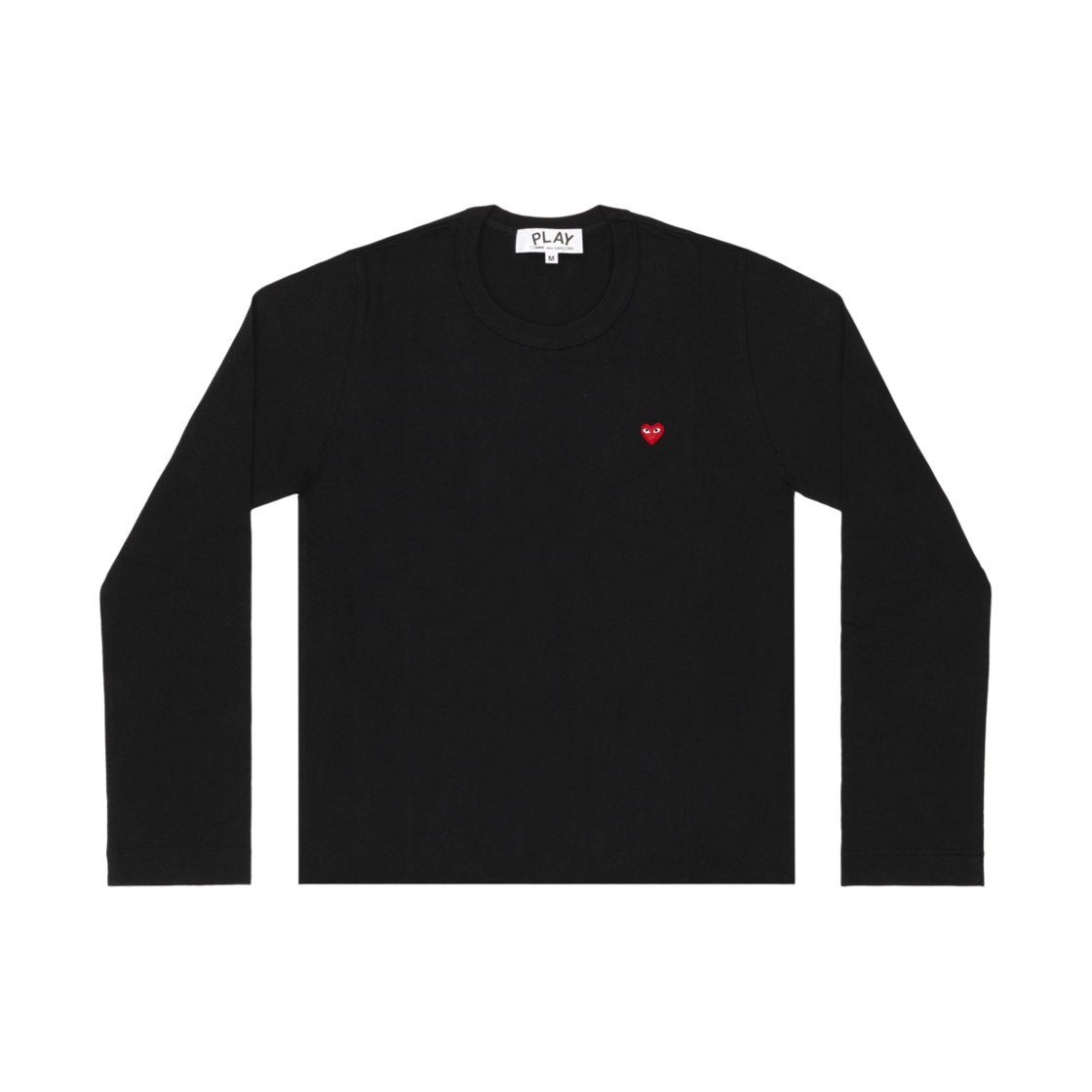 AX-T308-051-1 Play Comme des Garcons Small Red Heart Long Sleeve Black