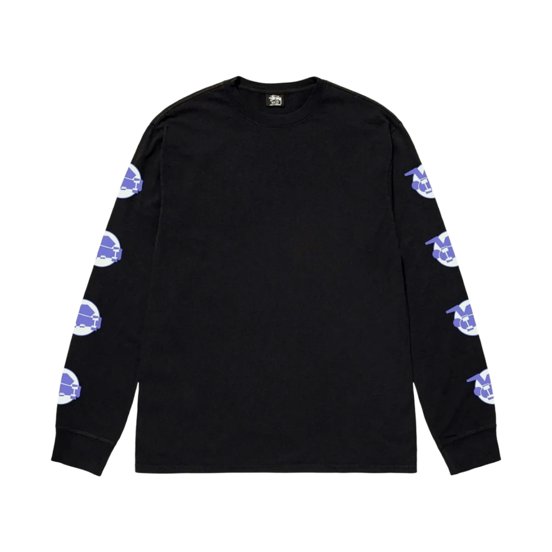 스투시 스케이트맨 롱슬리브 티셔츠 블랙(Stussy Skateman LS T-Shirt Black) - 1