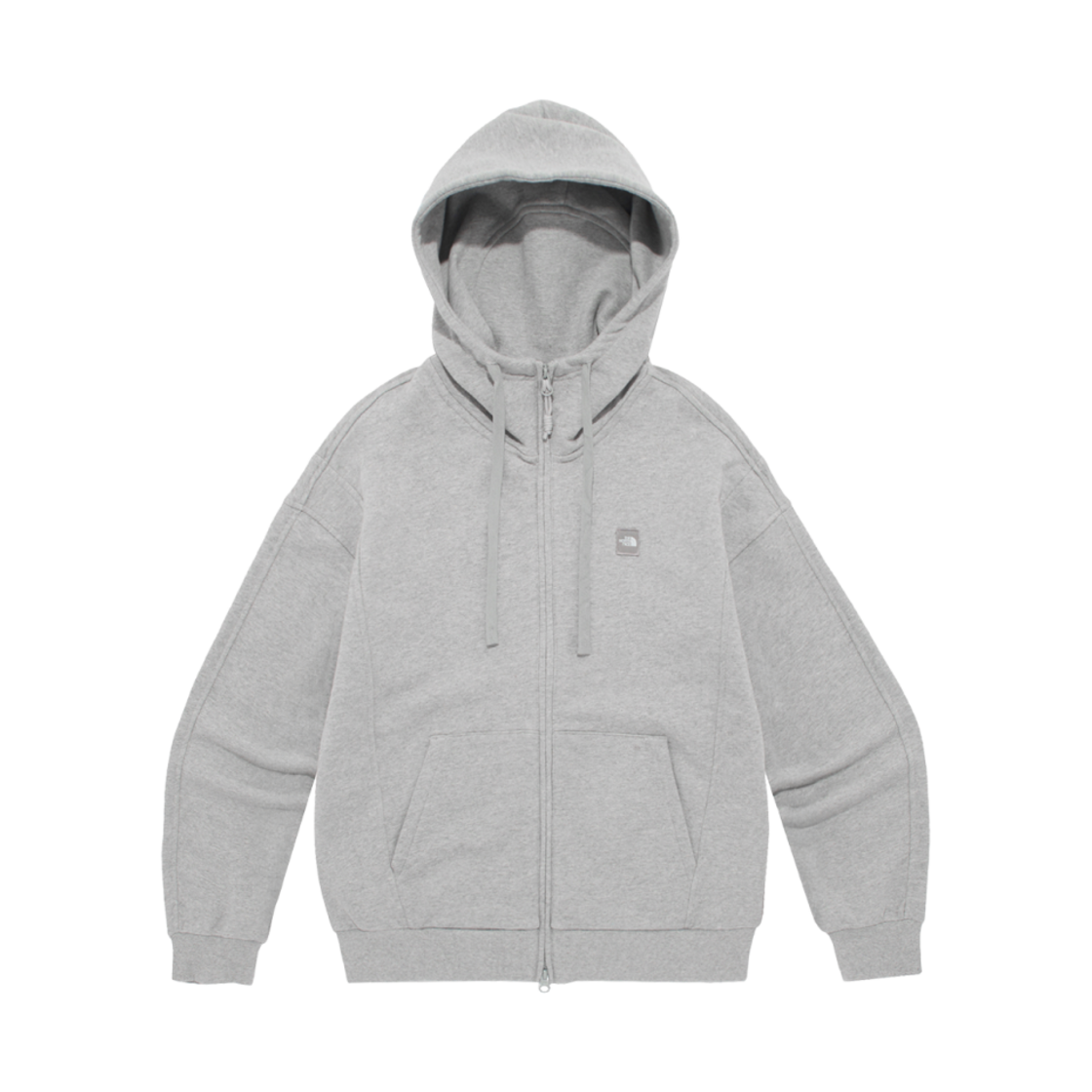 NJ5JQ50K The North Face Mini Box Logo Zip Up Melange Grey