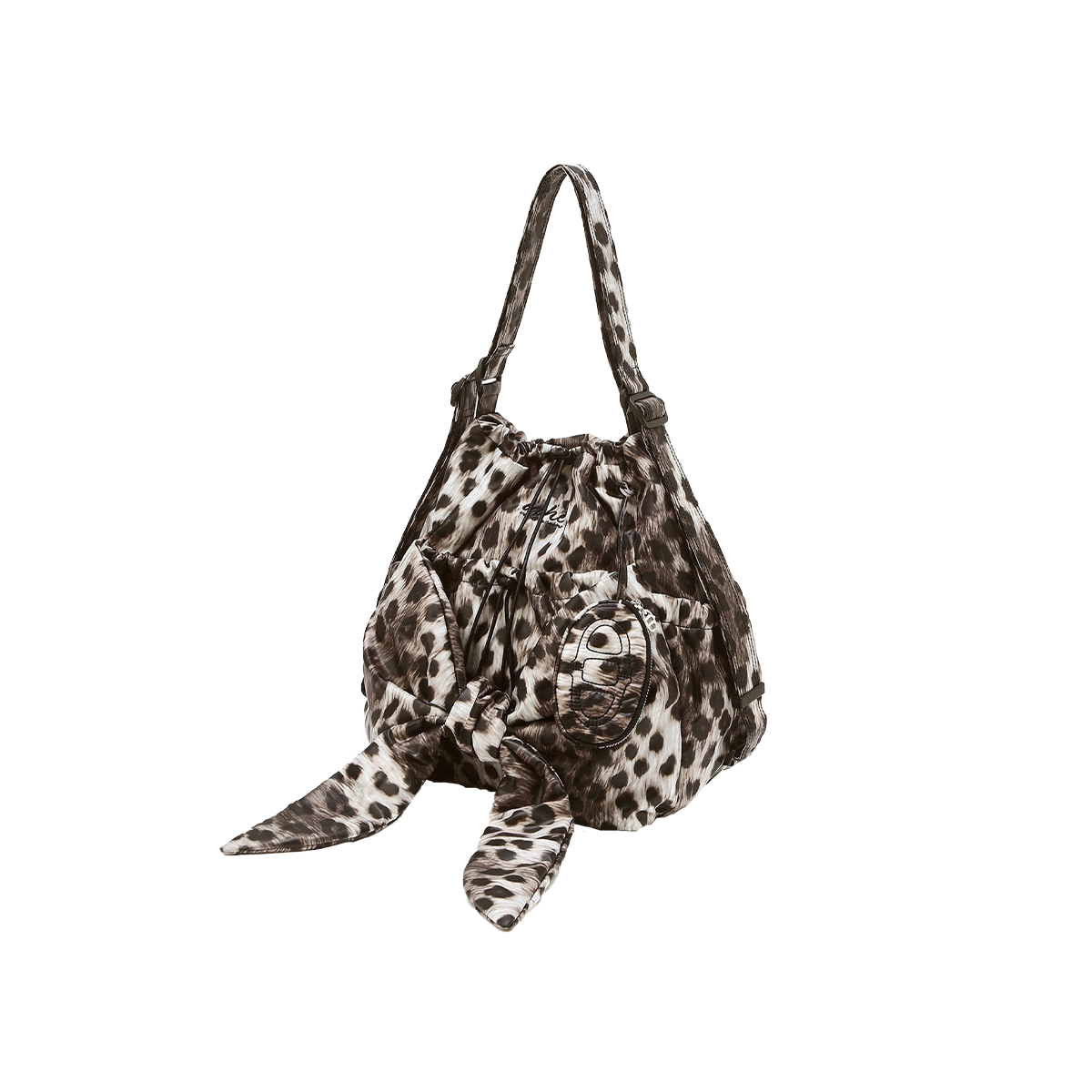 AABA5F919W2 Athe Vanessabruno Ribbon Backpack And Sholder Bag S Leopard
