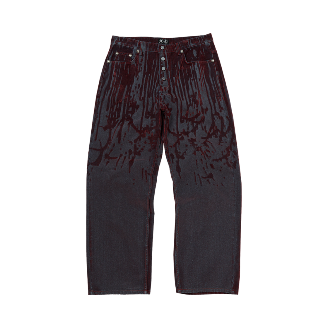 떠그 클럽 블러드 라저드 데님 팬츠 레드(Thug Club Blood Lazered Denim Pants Red)