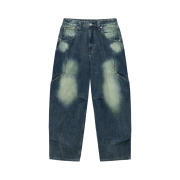 noun Side Line Cargo Denim Pants Blue