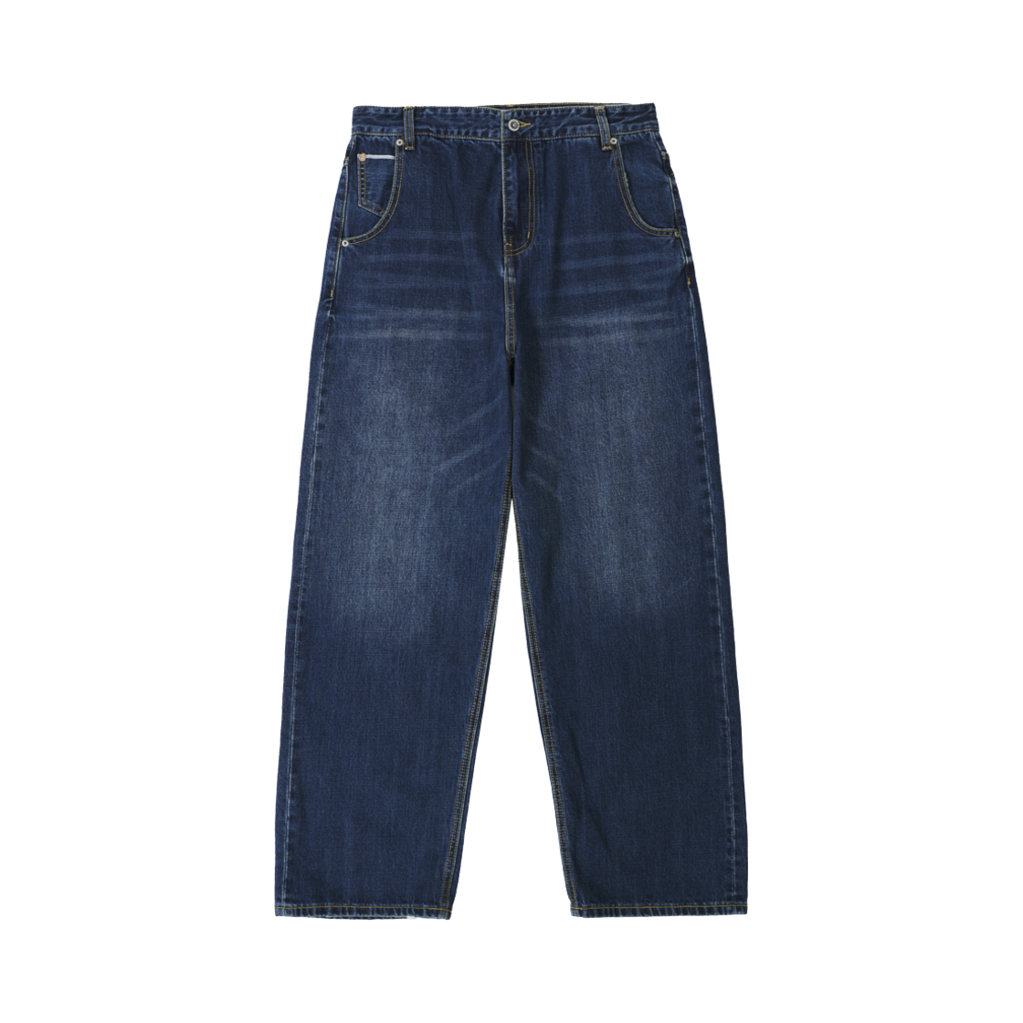 5SP12PT53 Ryul+Wai: Denim Wide Selvedge Roll Up Pants D Blue C5