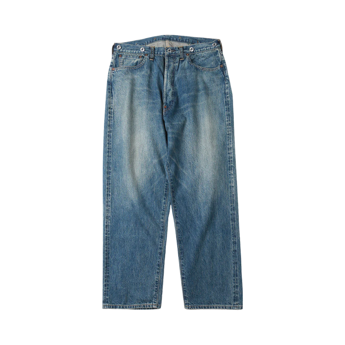 아프레쎄 No.22 워시드 와이드 데님 팬츠 인디고(A.Presse No.22 Washed Wide Denim Pants Indigo)