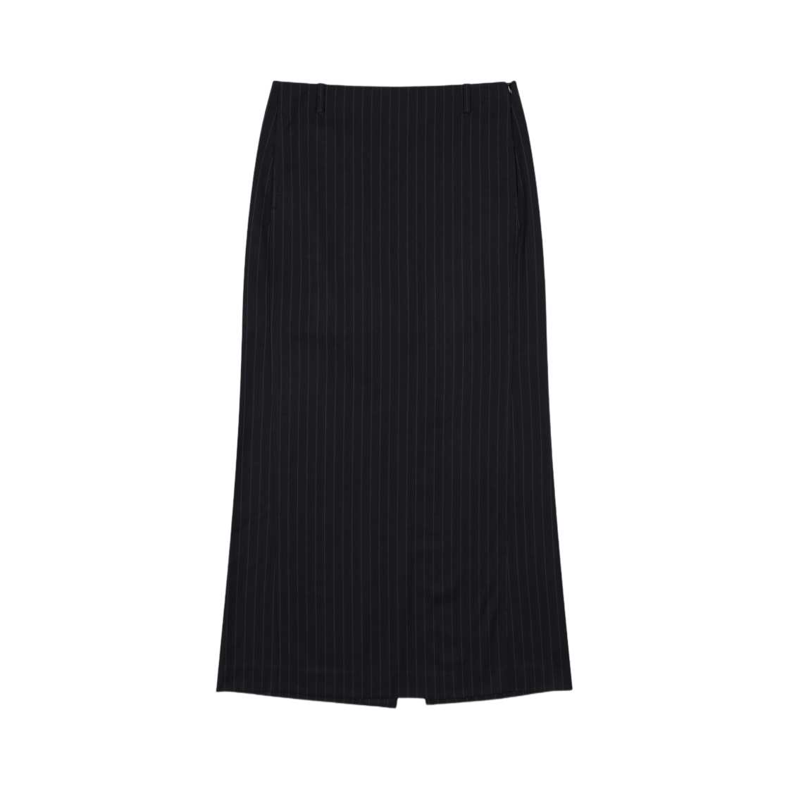 (W) 로우클래식 릴렉스드 슬릿 롱 스커트 네이비 스트라이프((W) Low Classic Relaxed Slit Long Skirt Navy Stripe)