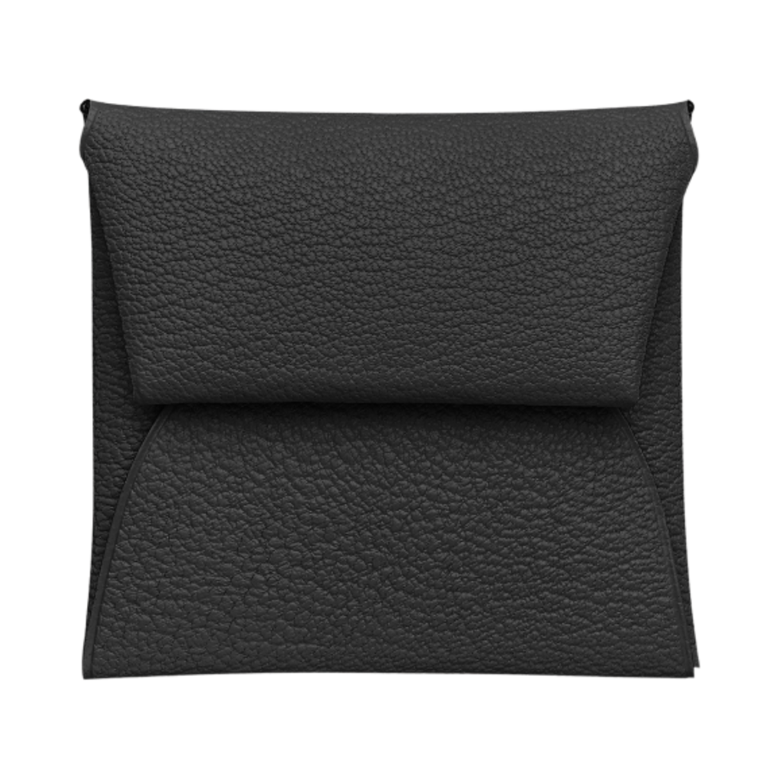 H039759CK89 Hermes Bastia Change Purse Mysore Goatskin & Palladium Noir