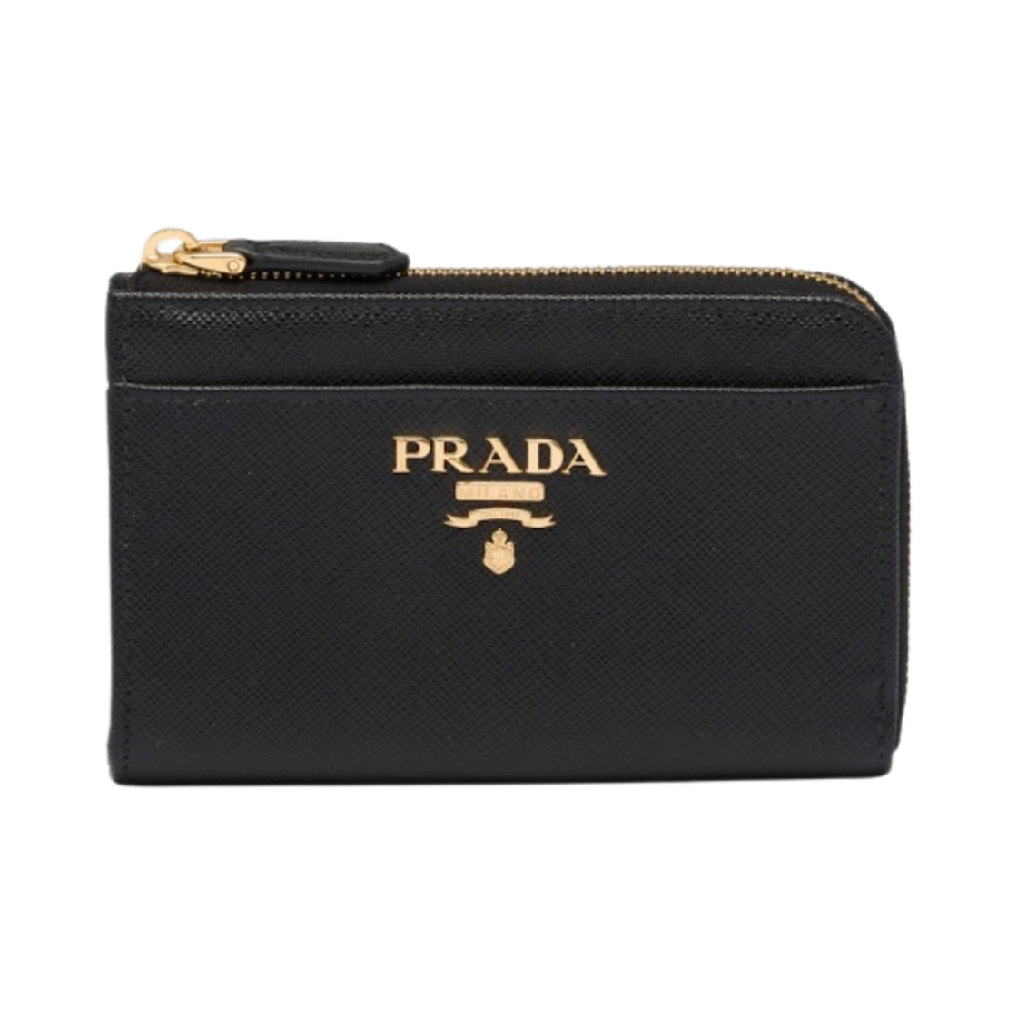 프라다 사피아노 메탈 로고 키체인 블랙(Prada Saffiano Metal Logo Keychain Black)