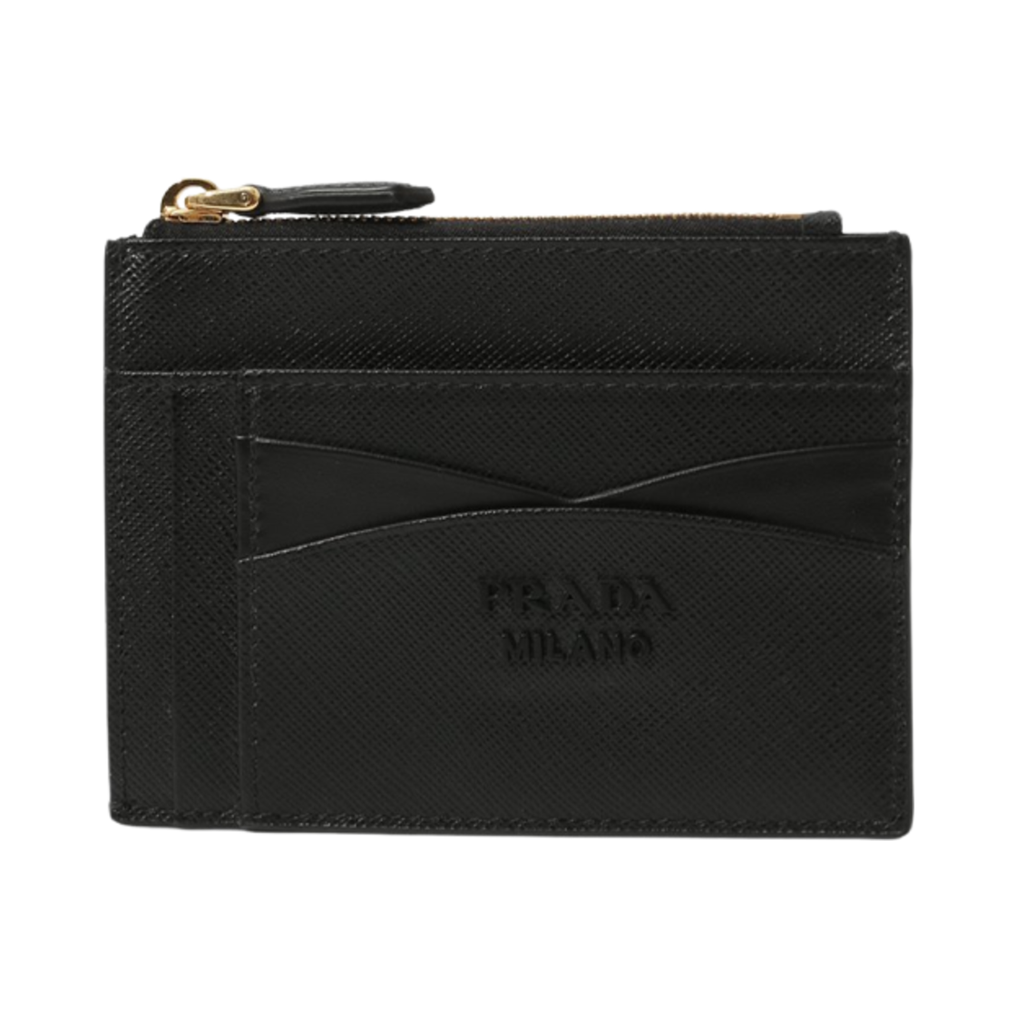 프라다 사피아노 레더 지퍼 카드 홀더 블랙(Prada Saffiano Leather Zipped Card Holder Black) - 1
