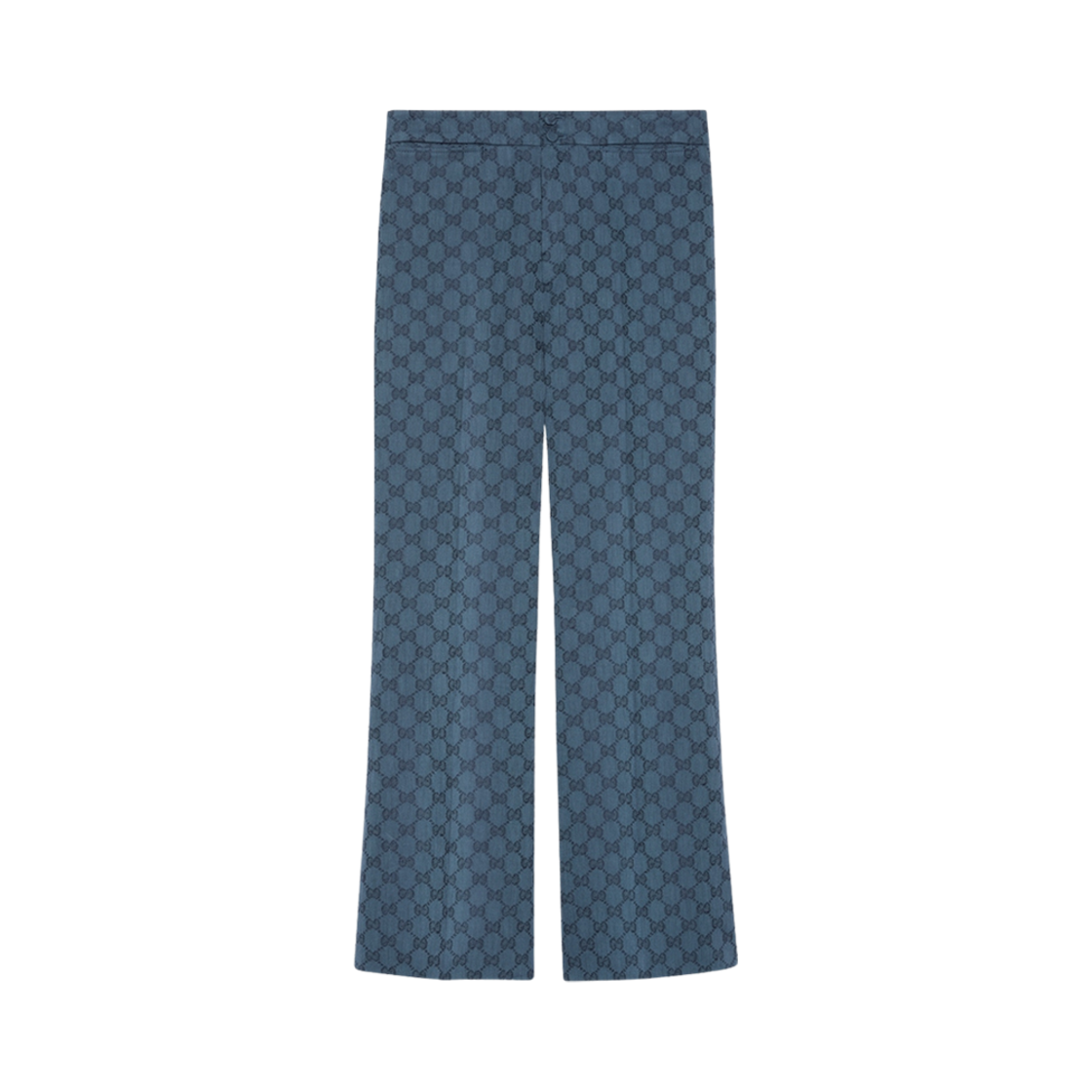 (W) 구찌 GG 리넨 코튼 자카드 트라우저 라이트 블루((W) Gucci GG Linen Cotton Jacquard Trouser Light Blue) - 1