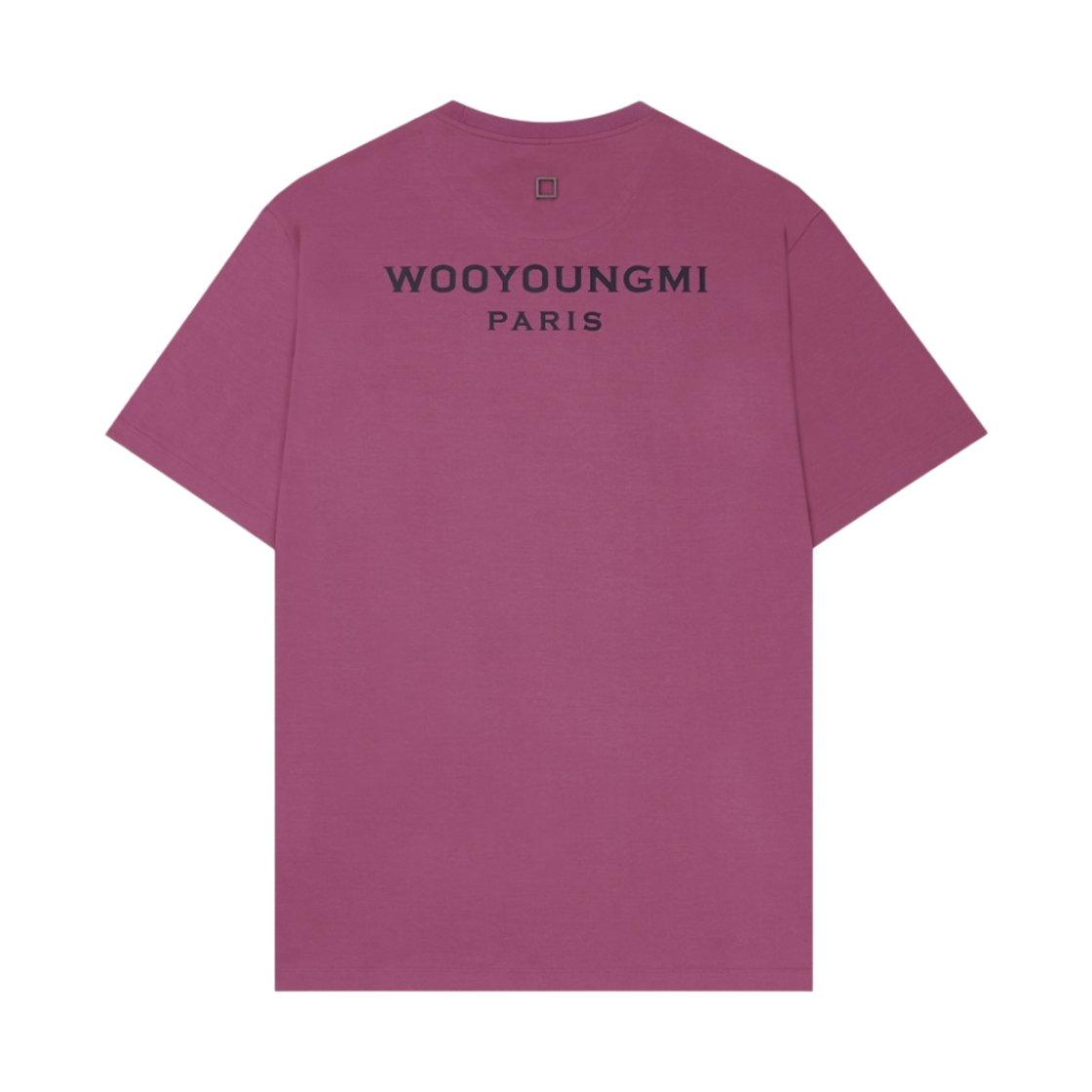 우영미 블랙 백로고 티셔츠 핑크 - 22FW