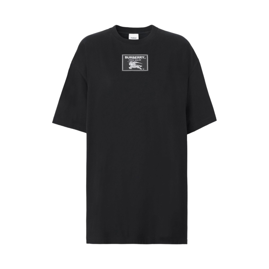 (W) 버버리 프로섬 라벨 코튼 티셔츠 블랙((W) Burberry Prorsum Label Cotton T-shirt Black) - 1