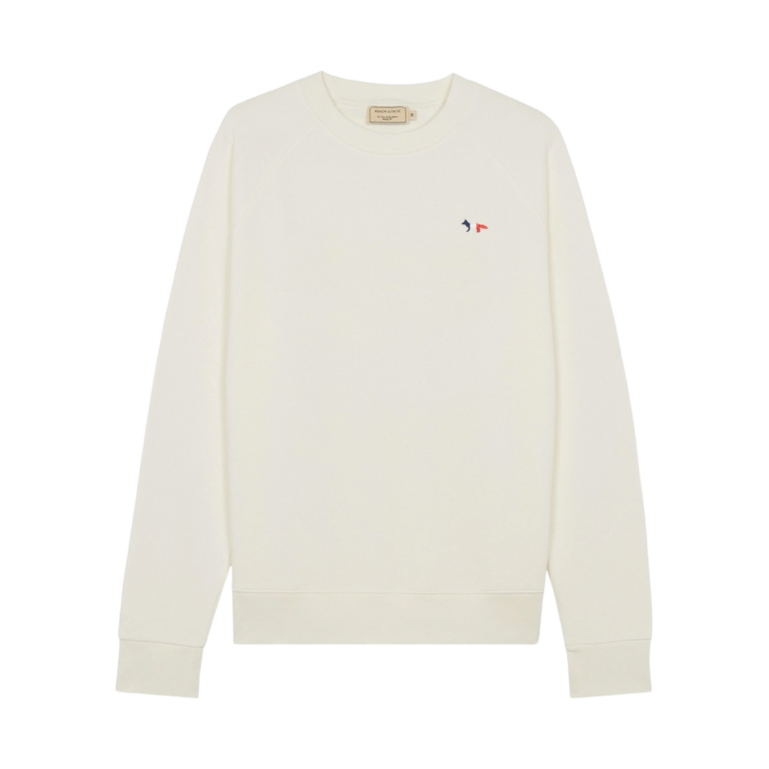 메종 키츠네 트라이컬러 폭스 패치 클린 스웨트셔츠 에크루(Maison Kitsune Tricolor Fox Patch Clean Sweatshirt Ecru) - 1