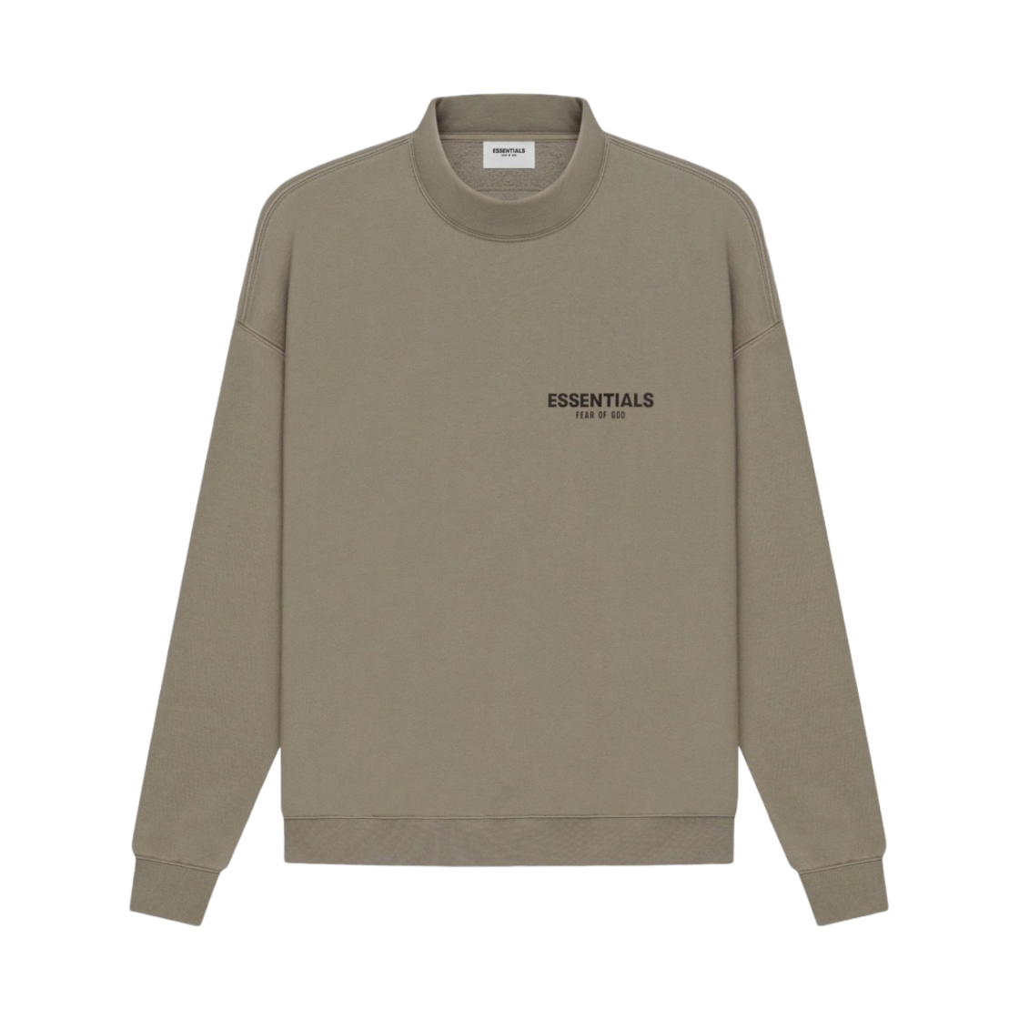 - Essentials Pull-Over Mockneck Taupe - 21SS