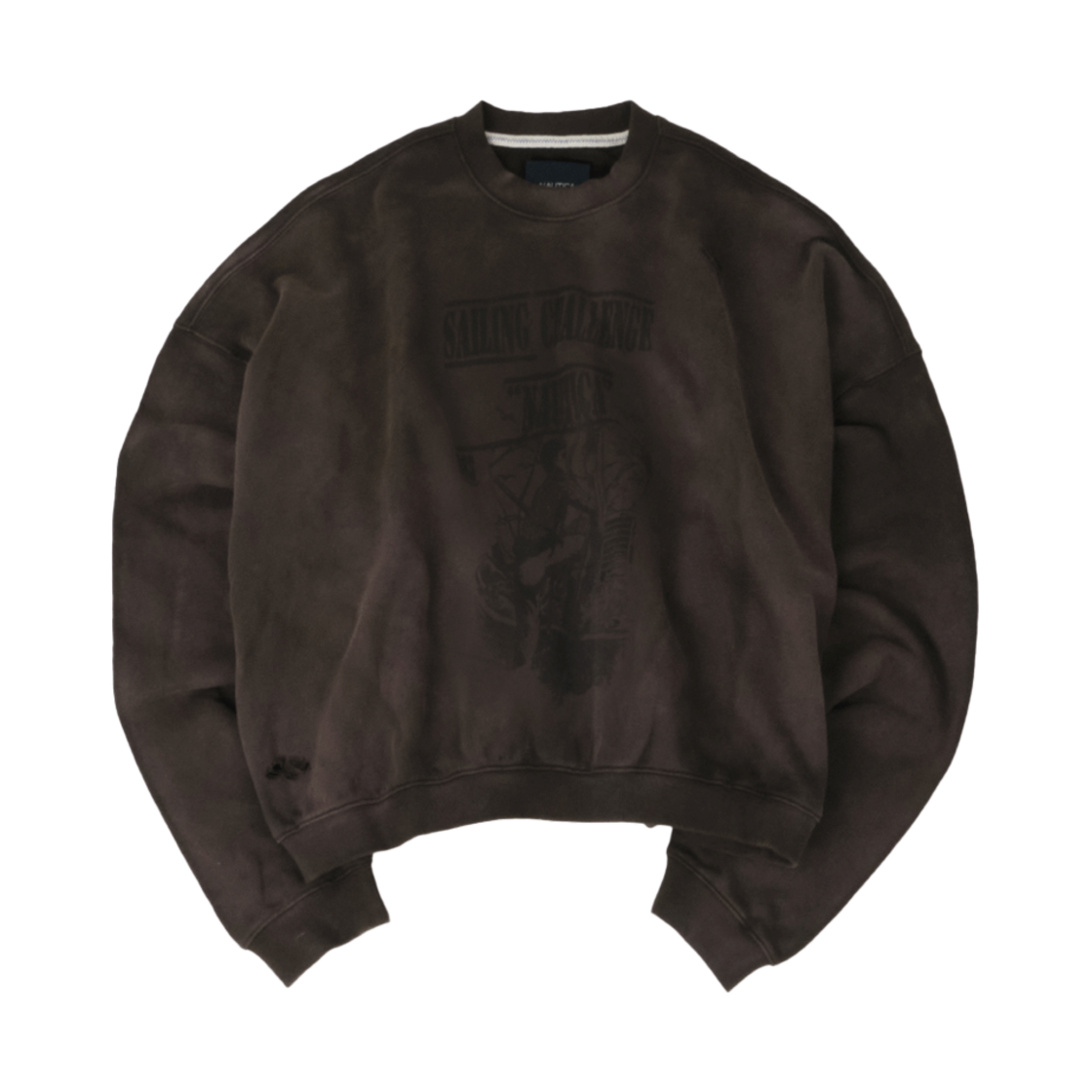 NSW4405BRZ NAUTICA x Undermycar - NTC X UMC APLIQUE SWEATSHIRTS - BROWN