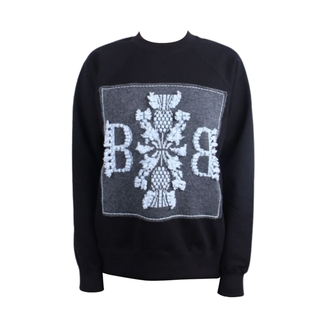 (W) 배리 로고 캐시미어 스웨트셔츠 블랙((W) Barrie Logo Cashmere Sweatshirt Black)