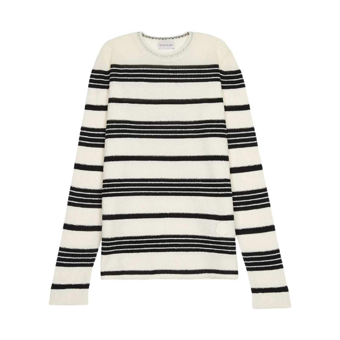 K1-093-9C00015-M6334-P90 (W) Moncler Stripe Knitwear Ivory - 25SS