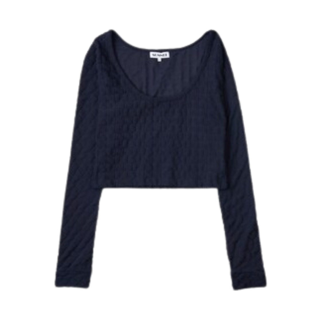 (W) 써네이 자카드 크롭 니트 다크 네이비((W) Sunnei Jacquard Cropped Knit Dark Navy)