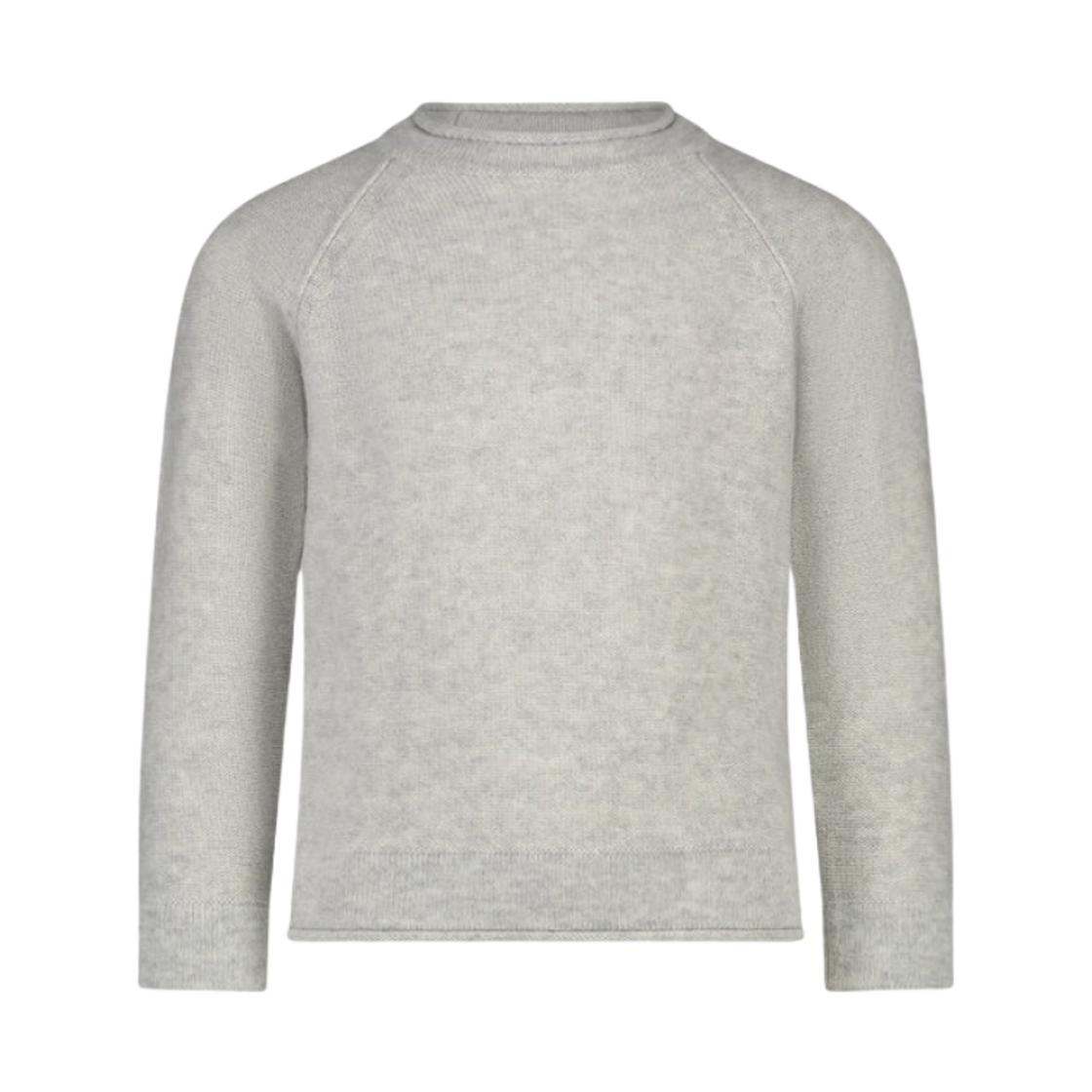7916507Z1-V0M64 (Kids) Stone Island 507Z1 Reverse Stitch Wool Viscose Nylon Cashmere Blend Crew Neck Knit Melange Grey - 23FW