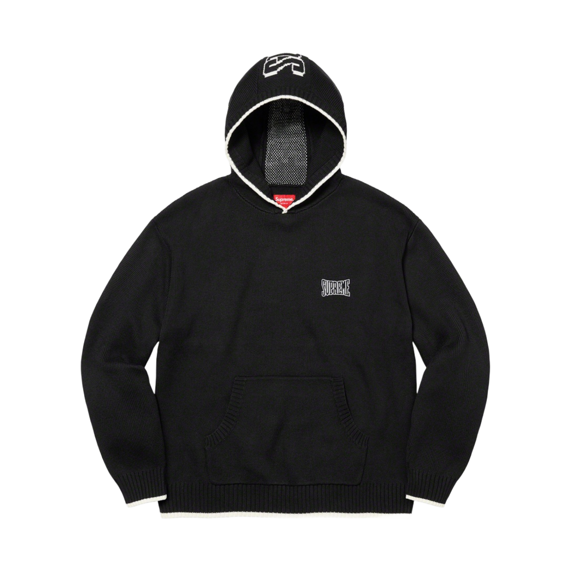 슈프림 투톤 후드 스웨터 블랙 - 21FW(Supreme 2-Tone Hooded Sweater Black - 21FW) - 1