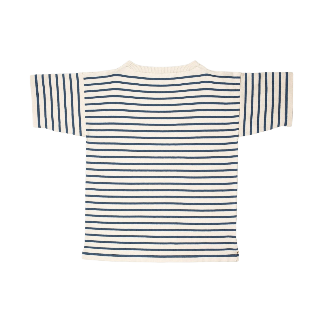 - Andersen Andersen Boatsman Short Sleeve T-Shirt Raw Cotton Petrolium Stripe