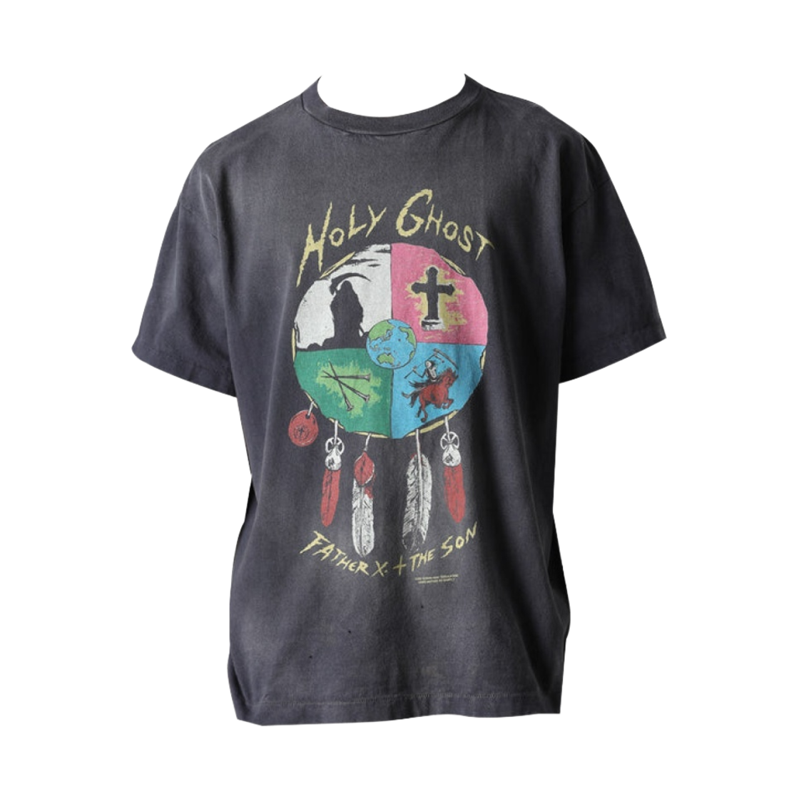 SAINT MICHAEL × LASTMAN HOLY GHOST 908O▲ SAINT MICHAEL x LASTMAN SHORT SLEEVE T-SHIRTS ' HOLY GHOST