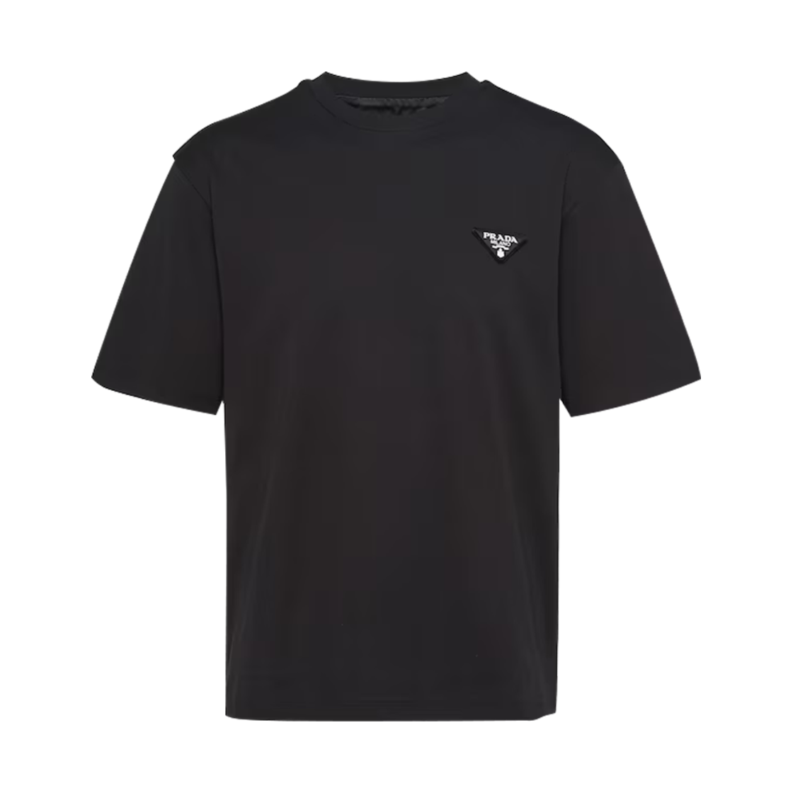 프라다 코튼 티셔츠 블랙(Prada Cotton T-Shirt Black)