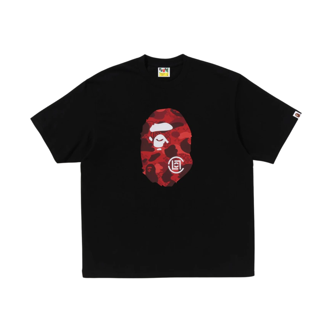 베이프 x 클랏 카모 빅 에이프 헤드 릴렉스드 핏 티셔츠 블랙(BAPE x Clot Camo Big Ape Head Relaxed Fit T-Shirt Black) - 1