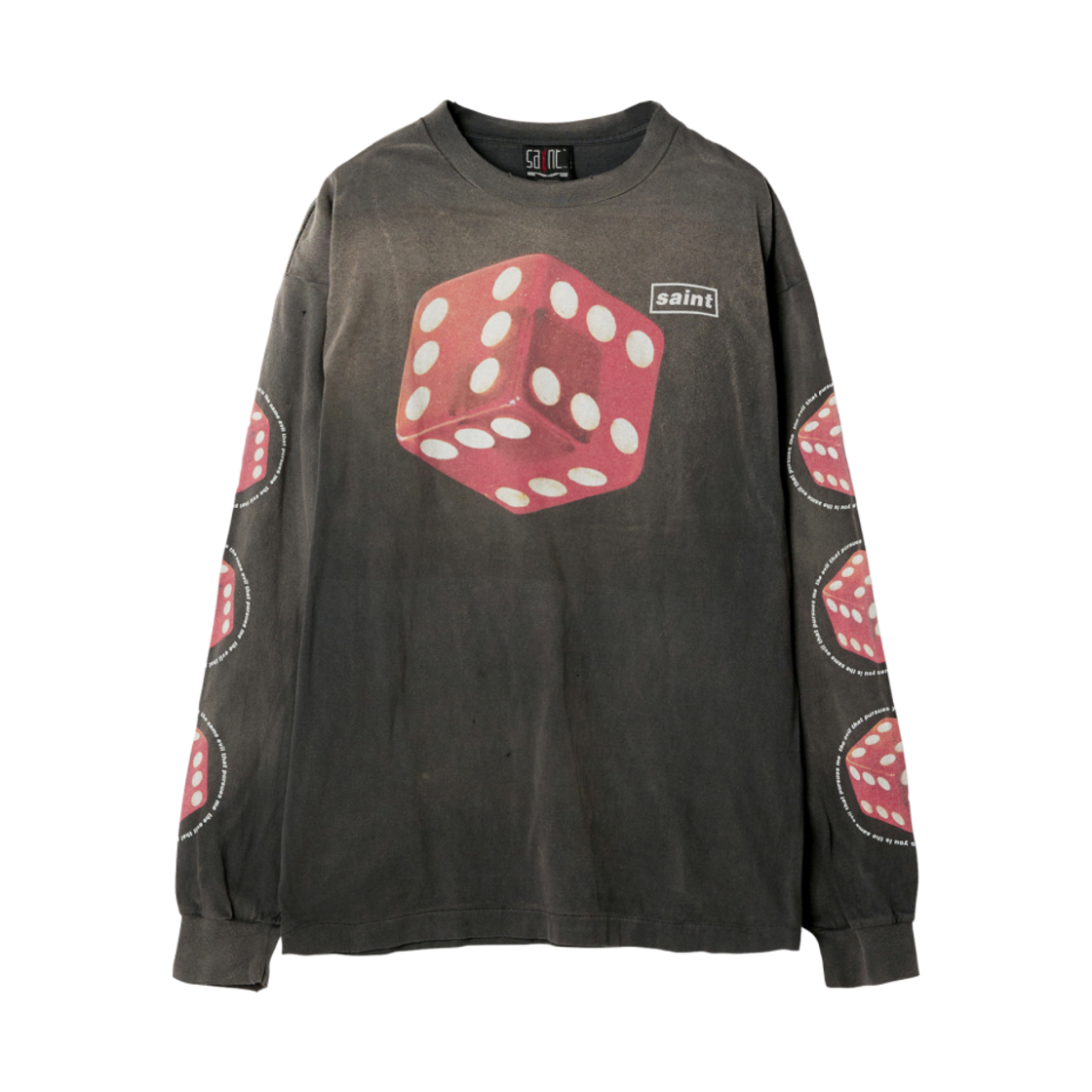세인트 마이클 다이스 롱슬리브 티셔츠 블랙 - 23SS(Saint Mxxxxxx Dice L/S T-Shirt Black - 23SS) - 1