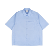 Wooyoungmi Back Logo Short Sleeve Shirt Blue - 24SS