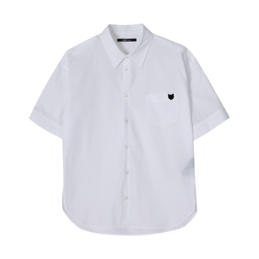 SH3SH883WH Songzio Zzero Mono Panther Half Shirt White