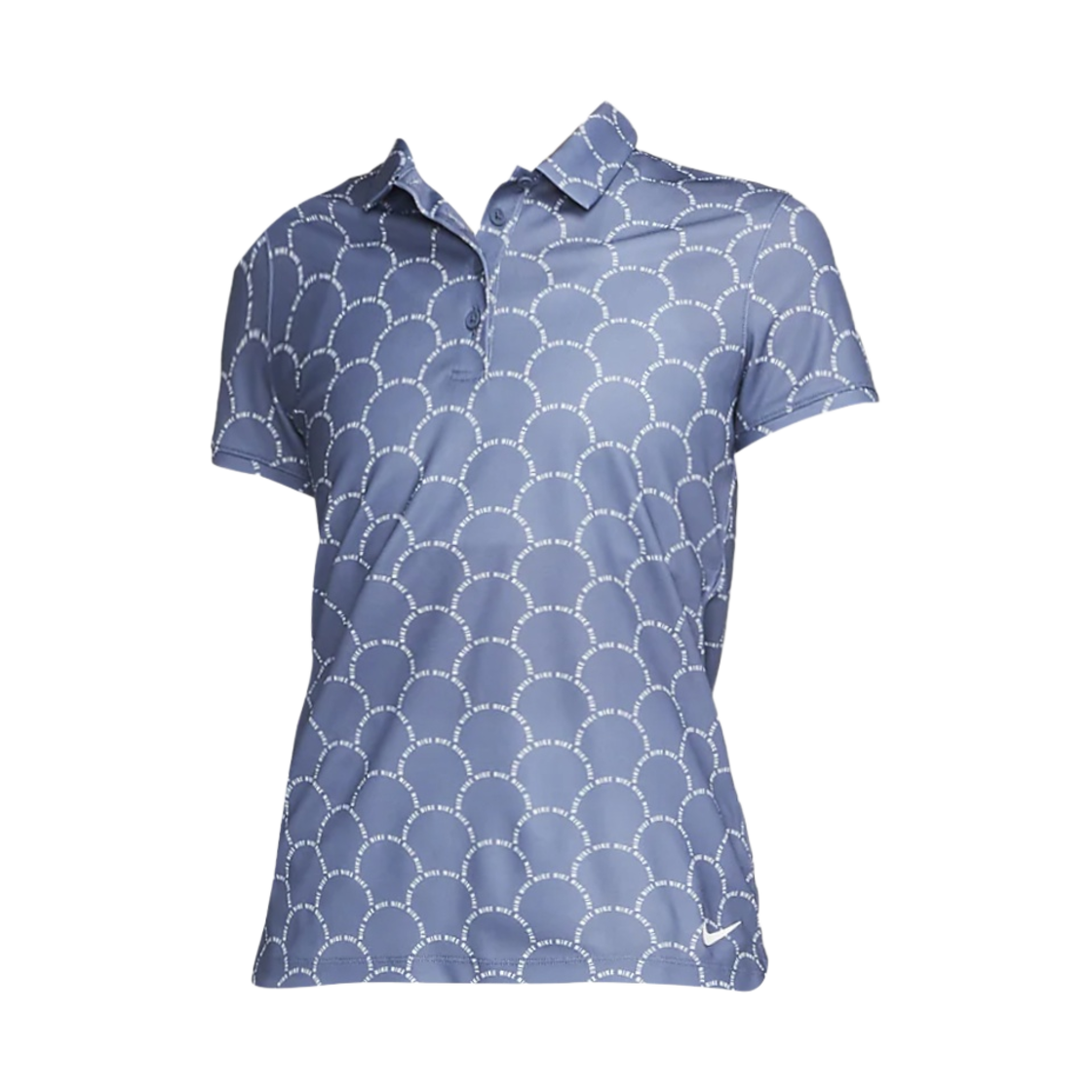 (W) 나이키 드라이핏 빅토리 골프 폴로 셔츠 디퓨즈드 블루 화이트 - 아시아((W) Nike Dri-Fit Victory Golf Polo Shirt Diffused Blue White - Asia) - 1